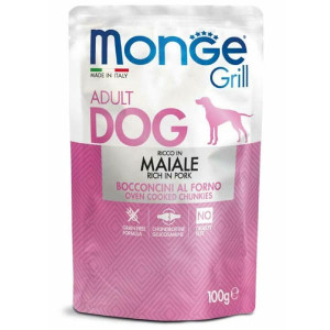MONGE DOG GRILL PORK suņu konservi Cūkgaļa 100g
